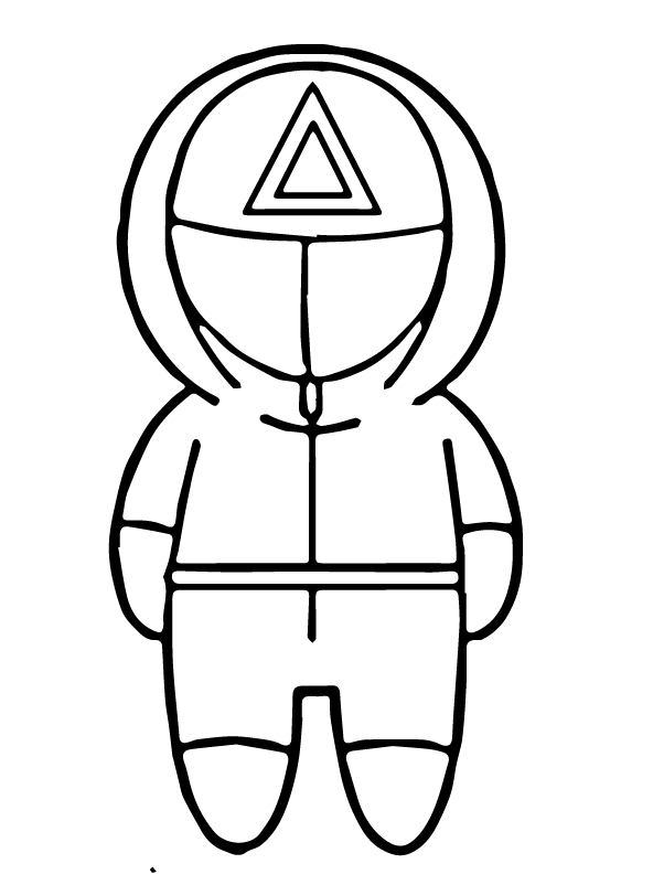 Kids-n-fun.com | Coloring page Squid Game Guard triangle